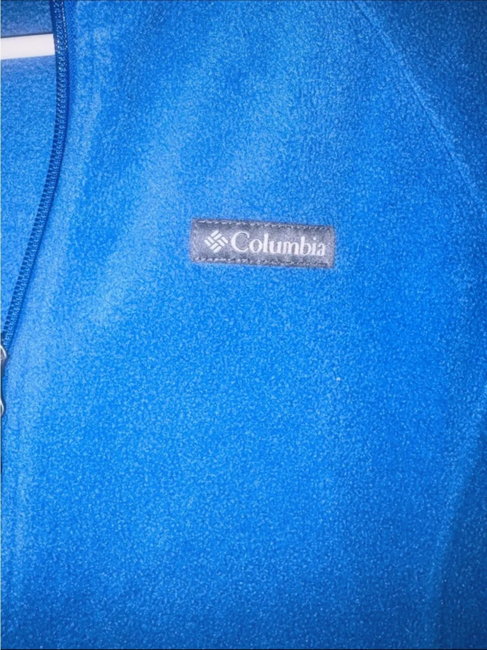 Columbia Blue Fleece Jacket with Logo Tag